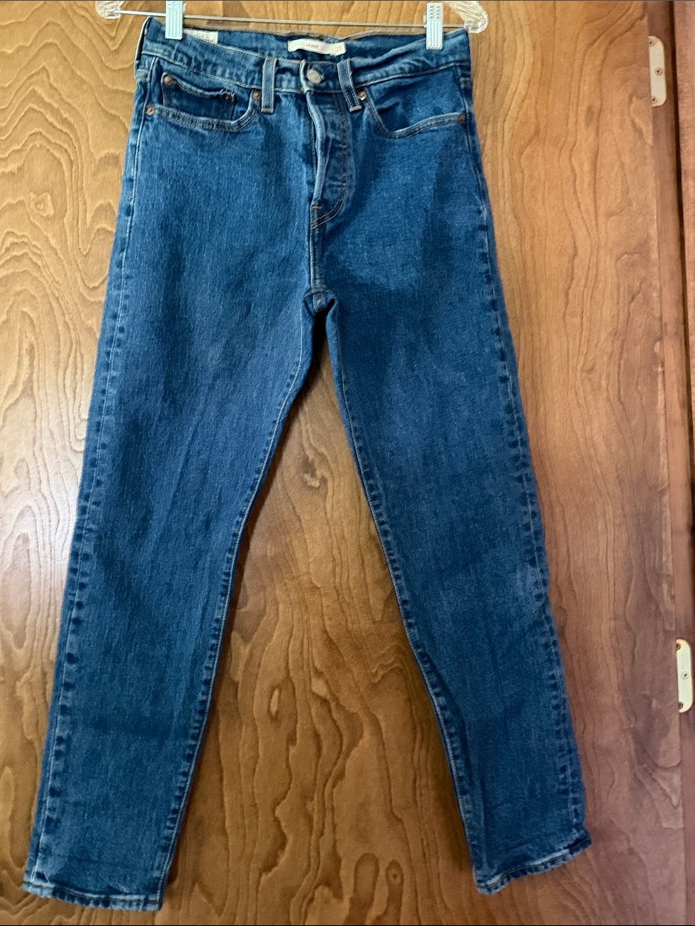 Levi's Women's Straight Leg Jeans in Dark Blue Denim